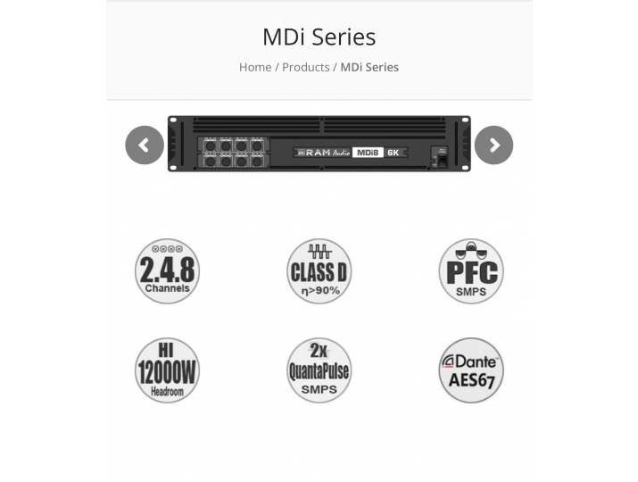 MDi Series ( MDi2-1K4 / MDi2-2K7 / MDi2-6K / MDi4-2K4 / MDi4-6K / MDi4-12K / MDi8-2K7 / MDi8-6K )